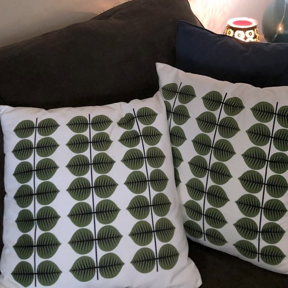 Retro Danish Modern Berså Mod Green  Scandinavian Throw Pillow - Picture 6 of 6